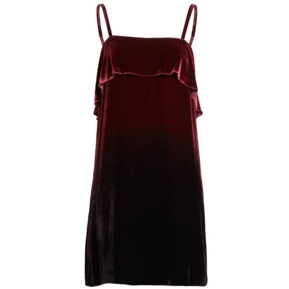 Alice + Olivia Bess Ombre Velvet Sleeveless Slip Dress Size 6 Classic Boho Chic - Picture 3 of 14